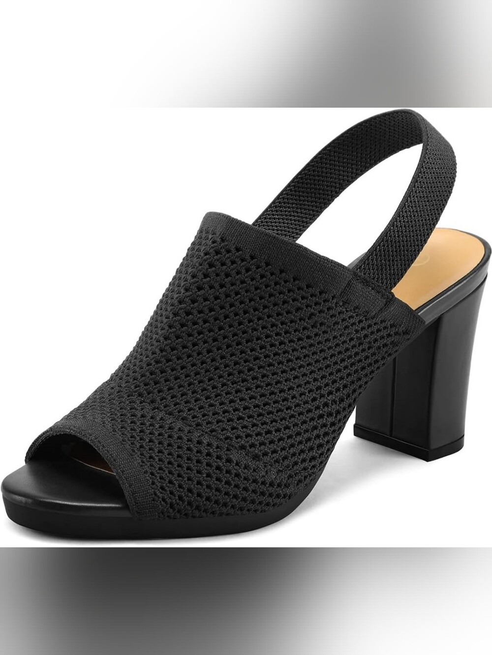 mysoft Women's Knit Chunky Block Heels